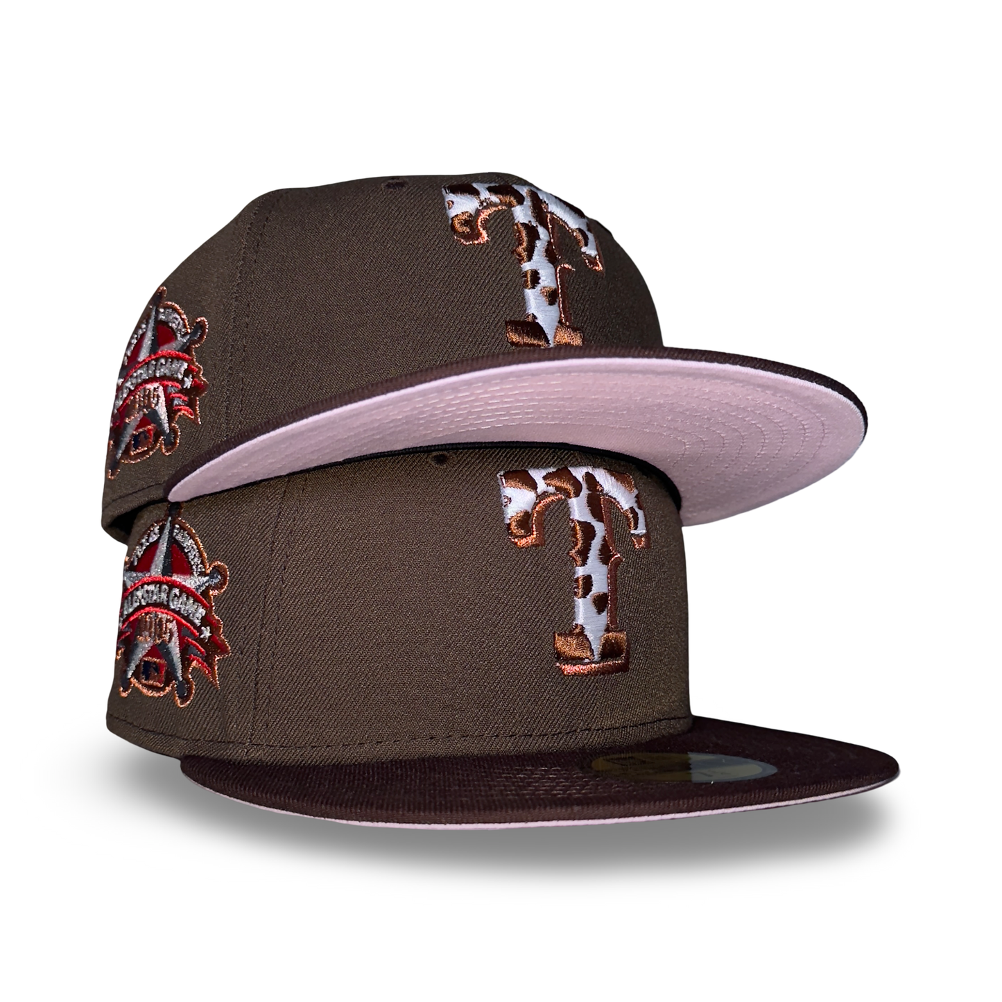 Texas Rangers "NEAPOLITAN" Exclusive New Era 59Fifty Fitted Hat - Walnut Pinky