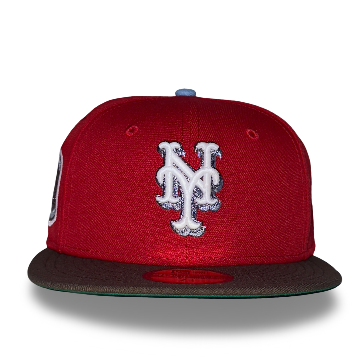 New York Mets "BRICKS & STONE" Exclusive New Era 59Fifty Fitted Hat - Scarlet/Walnut