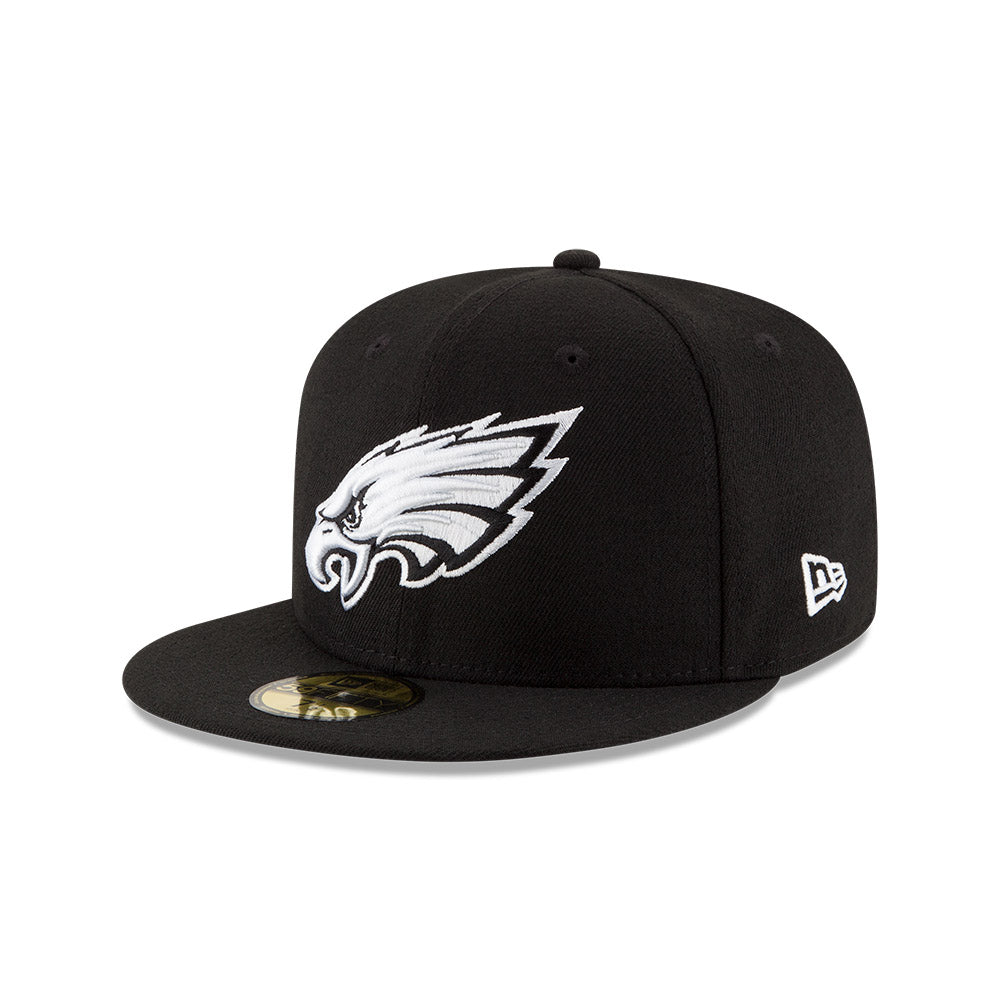 Philadelphia Eagles New Era BLACK WHITE SERIES 59Fifty Fitted Hat - Black/White