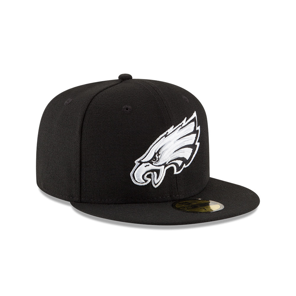Philadelphia Eagles New Era BLACK WHITE SERIES 59Fifty Fitted Hat - Black/White