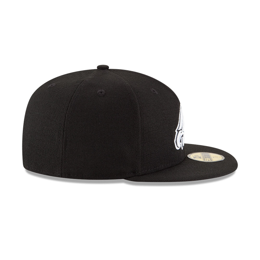 Philadelphia Eagles New Era BLACK WHITE SERIES 59Fifty Fitted Hat - Black/White