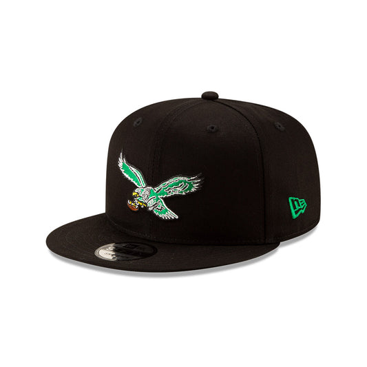 Philadelphia Eagles New Era THROWBACK 9Fifty Snapback NFL Hat - Black