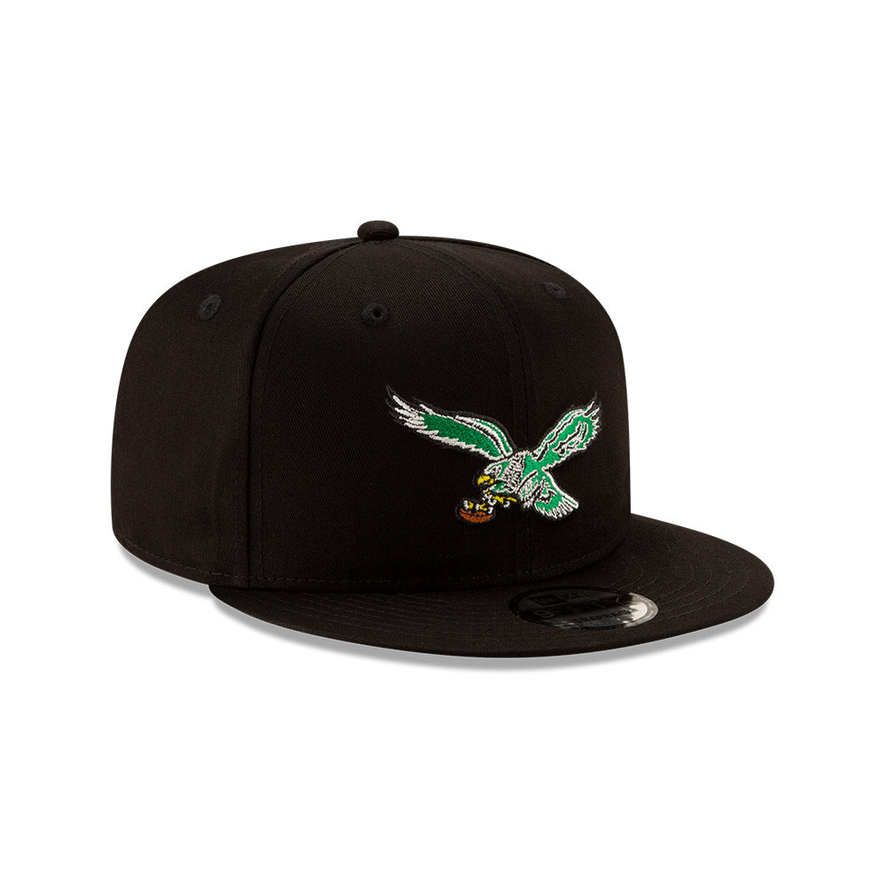 Philadelphia Eagles New Era THROWBACK 9Fifty Snapback NFL Hat - Black