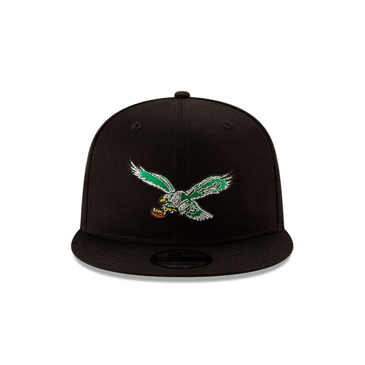 Philadelphia Eagles New Era THROWBACK 9Fifty Snapback NFL Hat - Black