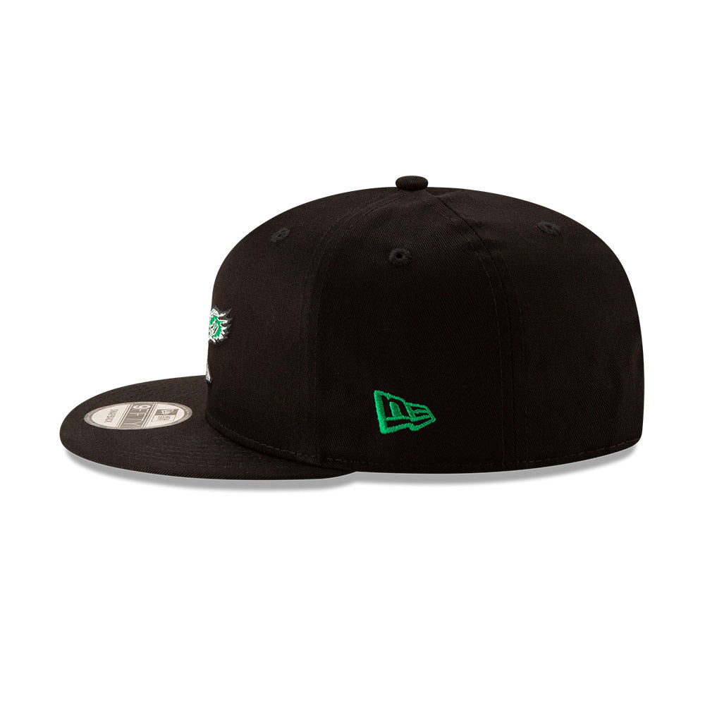 Philadelphia Eagles New Era THROWBACK 9Fifty Snapback NFL Hat - Black