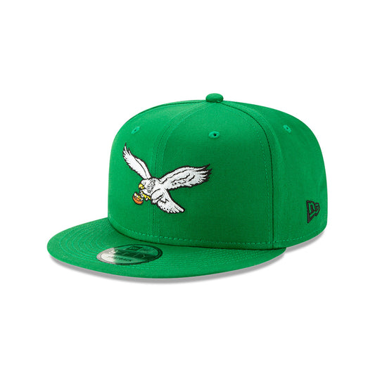 Philadelphia Eagles New Era THROWBACK 9Fifty Snapback NFL Hat - Kelly Green