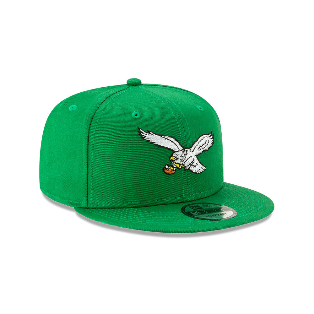 Philadelphia Eagles New Era THROWBACK 9Fifty Snapback NFL Hat - Kelly Green