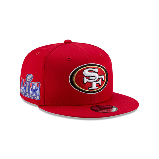 San Francisco 49ers New Era Super Bowl LVIII Side Patch 9FIFTY Snapback Hat - Scarlet