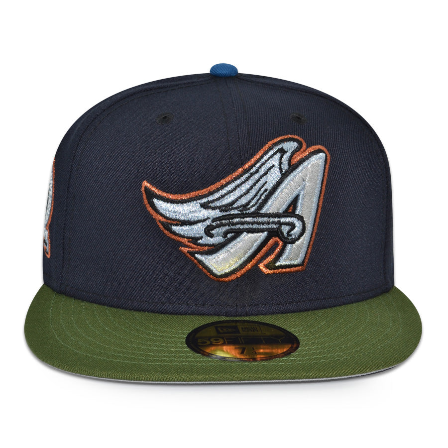 Anaheim Angels "A.Q.M" Exclusive New Era 59Fifty Fitted Hat - Navy/Rifle Green