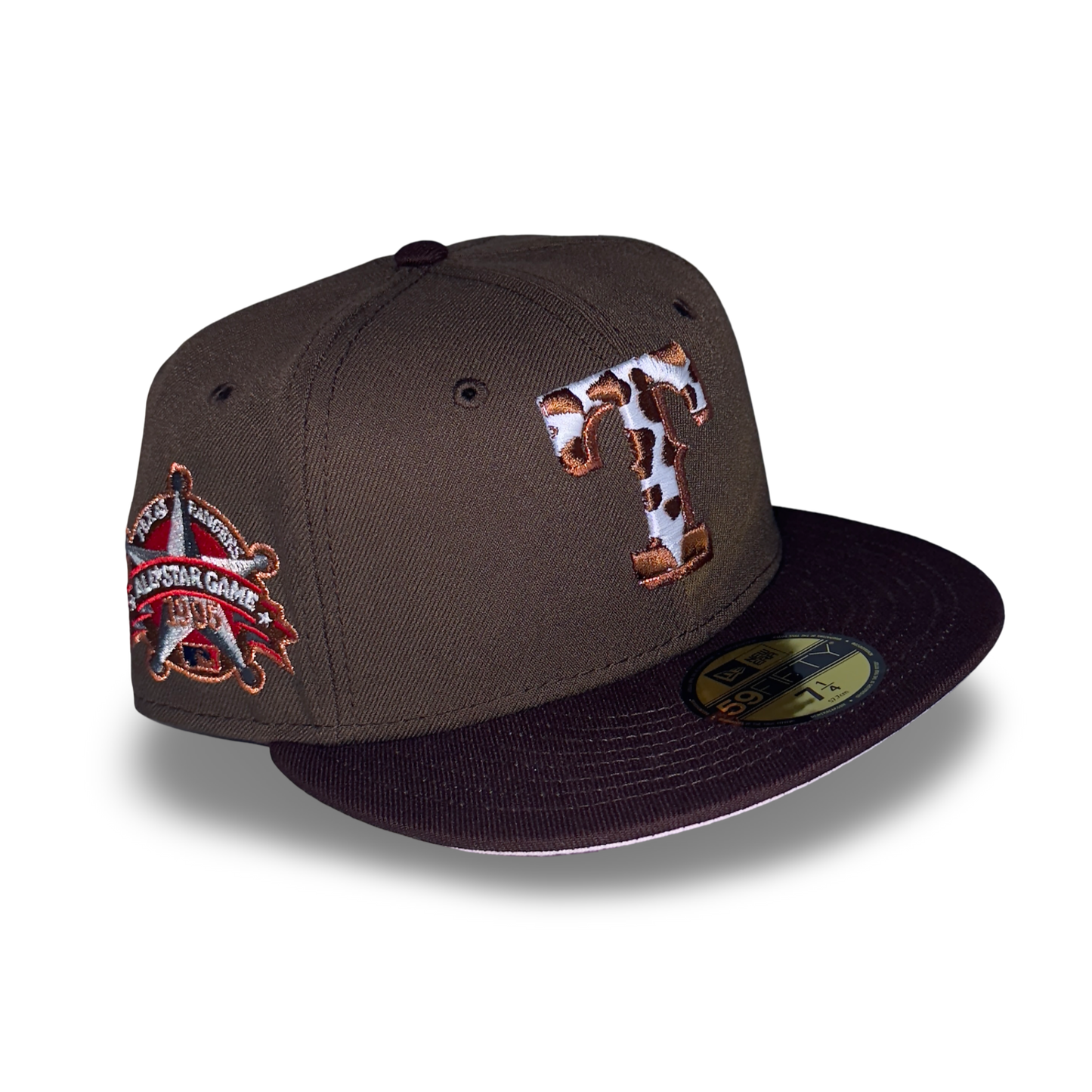 Texas Rangers "NEAPOLITAN" Exclusive New Era 59Fifty Fitted Hat - Walnut Pinky