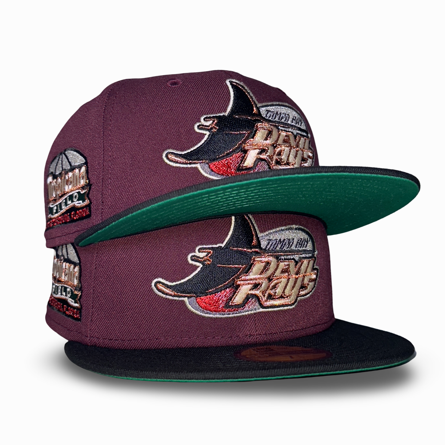 Tampa Bay Devils Rays "DEVILS KEEP" Exclusive New Era 59Fifty Fitted Hat - Maroon/Black