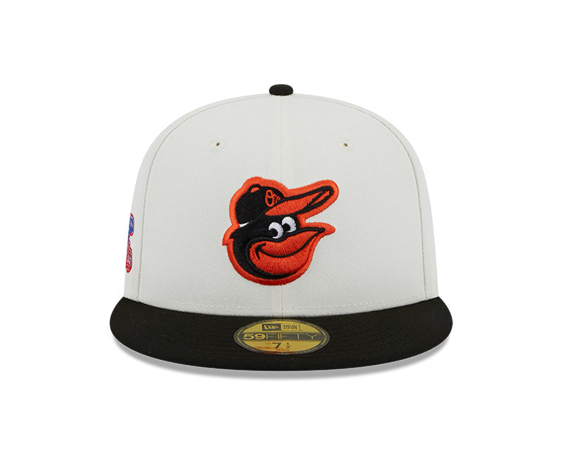Baltimore Orioles 1983 WORLD SERIES Exclusive New Era RETRO 59FIFTY Fitted Hat - Chrome/Black