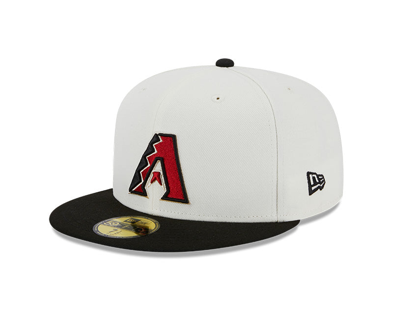 Arizona Diamondbacks 2001 WORLD SERIES Exclusive New Era RETRO 59FIFTY Fitted Hat - Chrome/Black