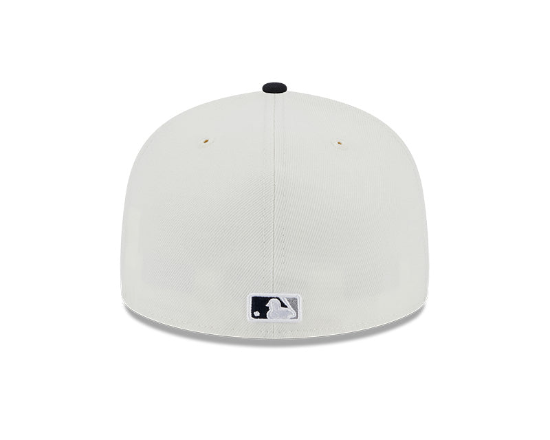 New York Yankees 2000 WORLD SERIES Exclusive New Era RETRO 59FIFTY Fitted Hat - Chrome/Navy