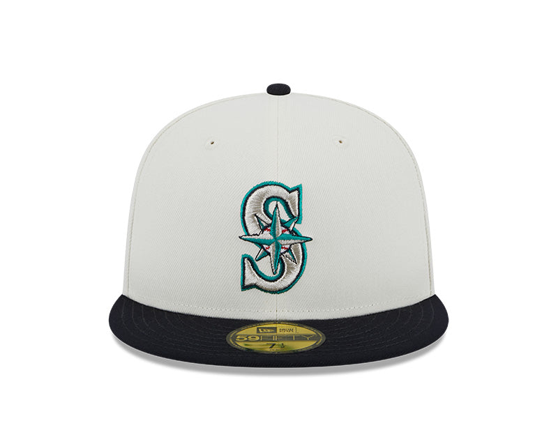 Seattle Mariners 2001 ALL-STAR GAME Exclusive New Era RETRO 59FIFTY Fitted Hat - Chrome/Navy