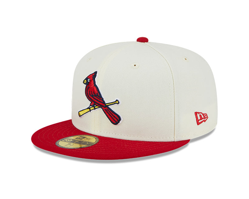 St.Louis Cardinals 2011 WORLD SERIES Exclusive New Era RETRO 59FIFTY Fitted Hat - Chrome/Red