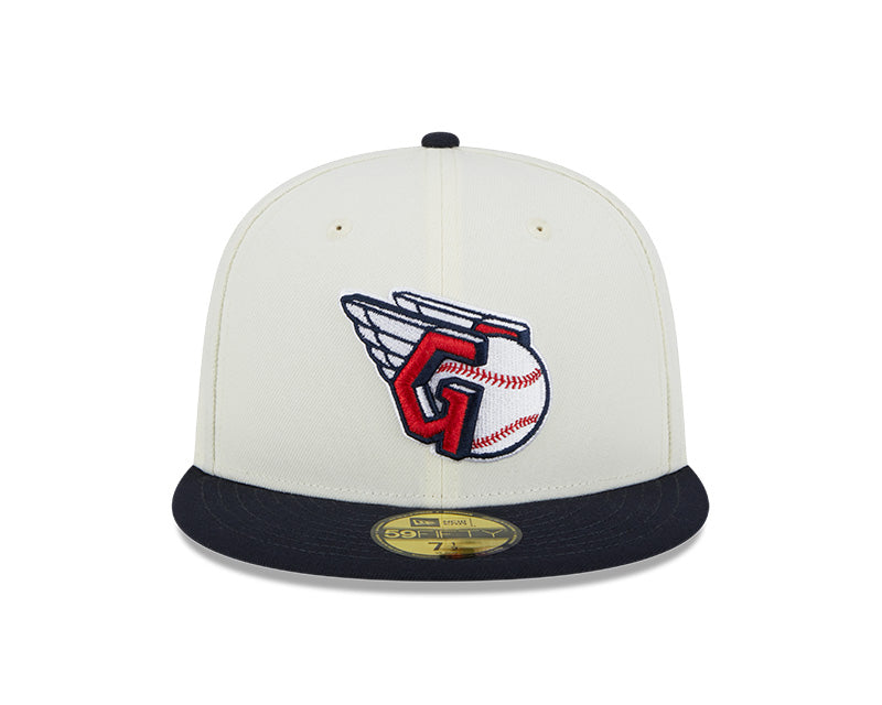 Cleveland Guardians 1920 WORLD SERIES Exclusive New Era RETRO 59FIFTY Fitted Hat - Chrome/Navy