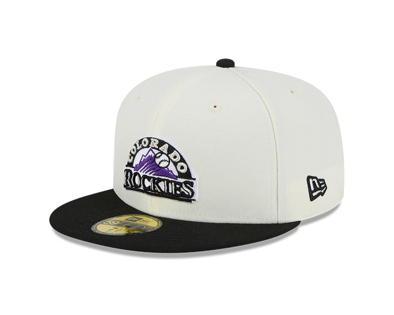 Colorado Rockies 2007 NL CHAMPIONS Exclusive New Era RETRO 59FIFTY Fitted Hat - Chrome/Black