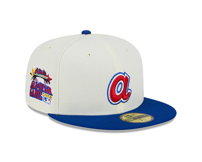 Atlanta Braves 2000 ALL-STAR Exclusive Cooperstown New Era RETRO 59FIFTY Fitted Hat - Chrome/Roya