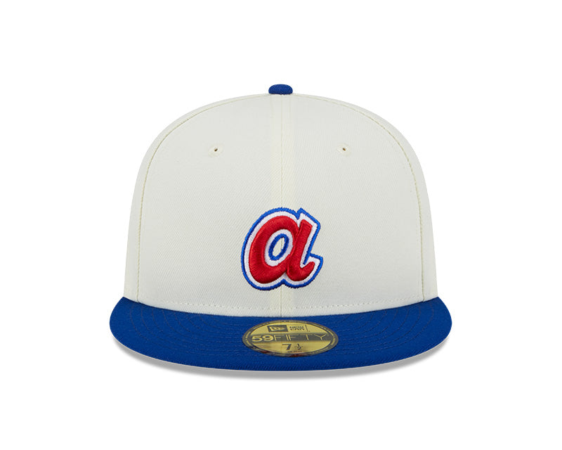 Atlanta Braves 2000 ALL-STAR Exclusive Cooperstown New Era RETRO 59FIFTY Fitted Hat - Chrome/Roya