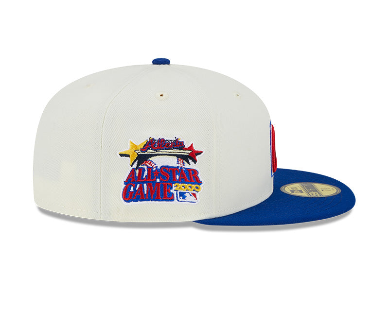 Atlanta Braves 2000 ALL-STAR Exclusive Cooperstown New Era RETRO 59FIFTY Fitted Hat - Chrome/Roya