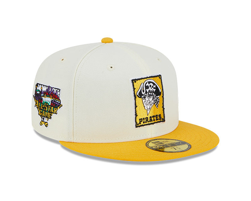 Pittsburgh Pirates 2006 ALL-STAR GAME Cooperstown Exclusive New Era RETRO 59FIFTY Fitted Hat - Chrome/Yellow