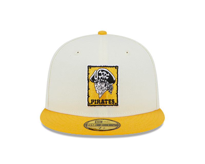 Pittsburgh Pirates 2006 ALL-STAR GAME Cooperstown Exclusive New Era RETRO 59FIFTY Fitted Hat - Chrome/Yellow