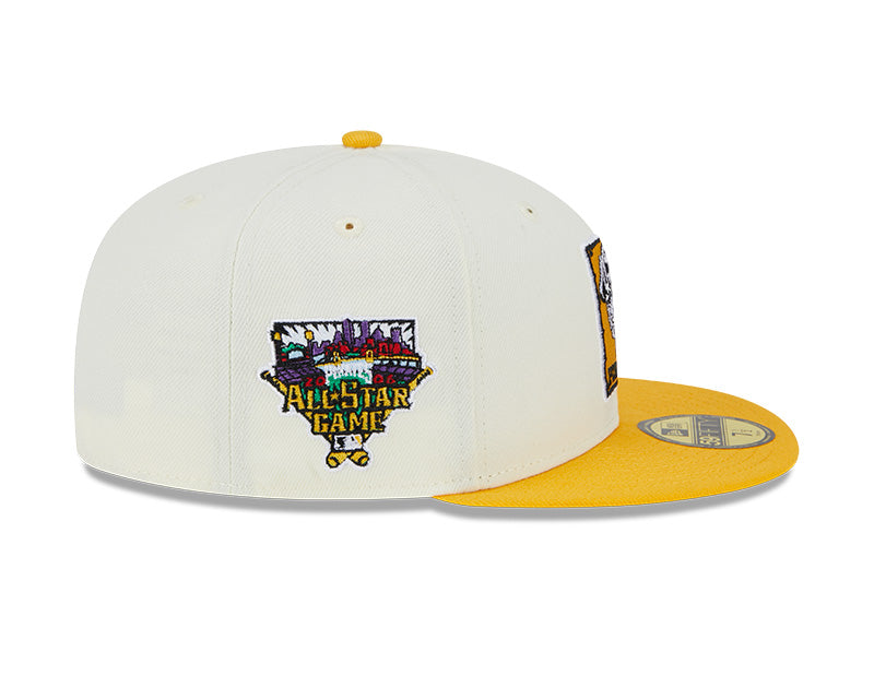 Pittsburgh Pirates 2006 ALL-STAR GAME Cooperstown Exclusive New Era RETRO 59FIFTY Fitted Hat - Chrome/Yellow