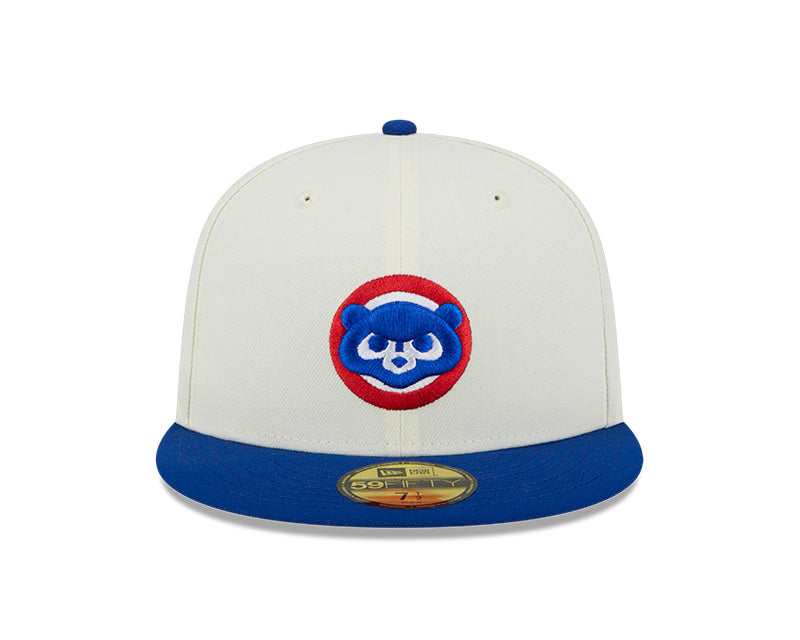 Chicago Cubs 1990 WORLD SERIES Exclusive New Era RETRO 59FIFTY Fitted Hat - Chrome/Royal