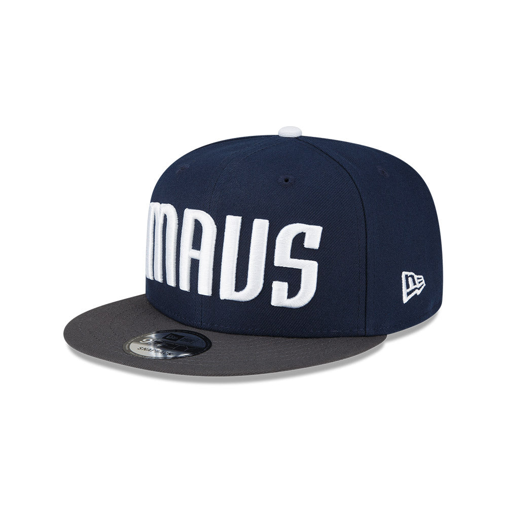Dallas Mavericks New Era Jersey Hook Statement Edition 9FIFTY Snapback Hat - Navy/Gray
