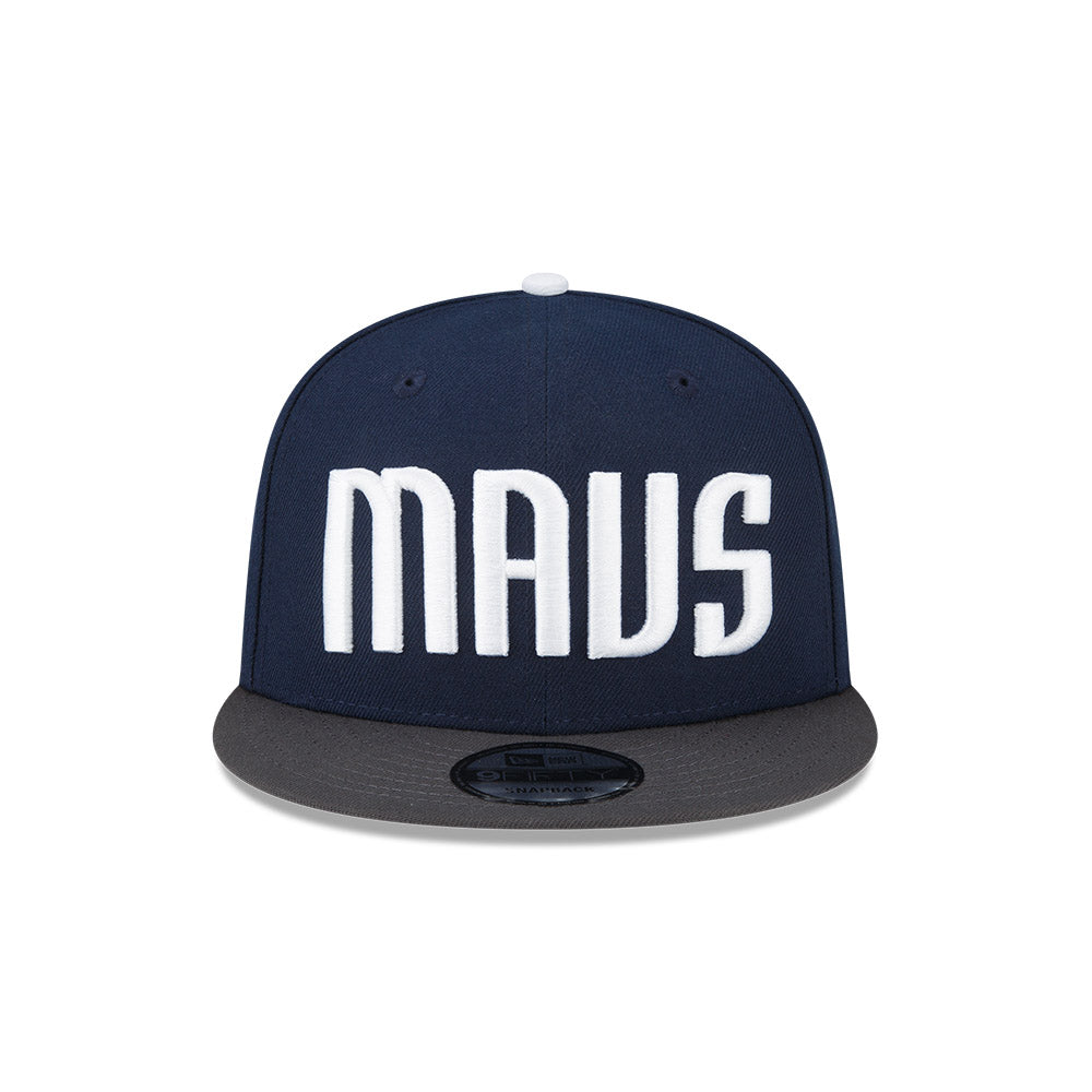 Dallas Mavericks New Era Jersey Hook Statement Edition 9FIFTY Snapback Hat - Navy/Gray