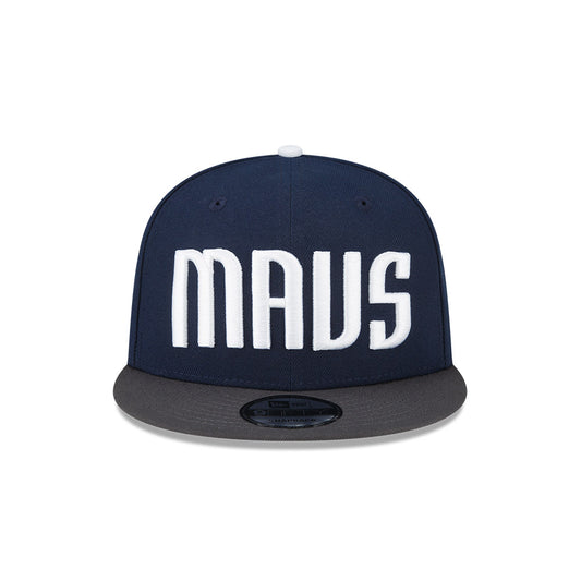 Dallas Mavericks New Era Jersey Hook Statement Edition 9FIFTY Snapback Hat - Navy/Gray