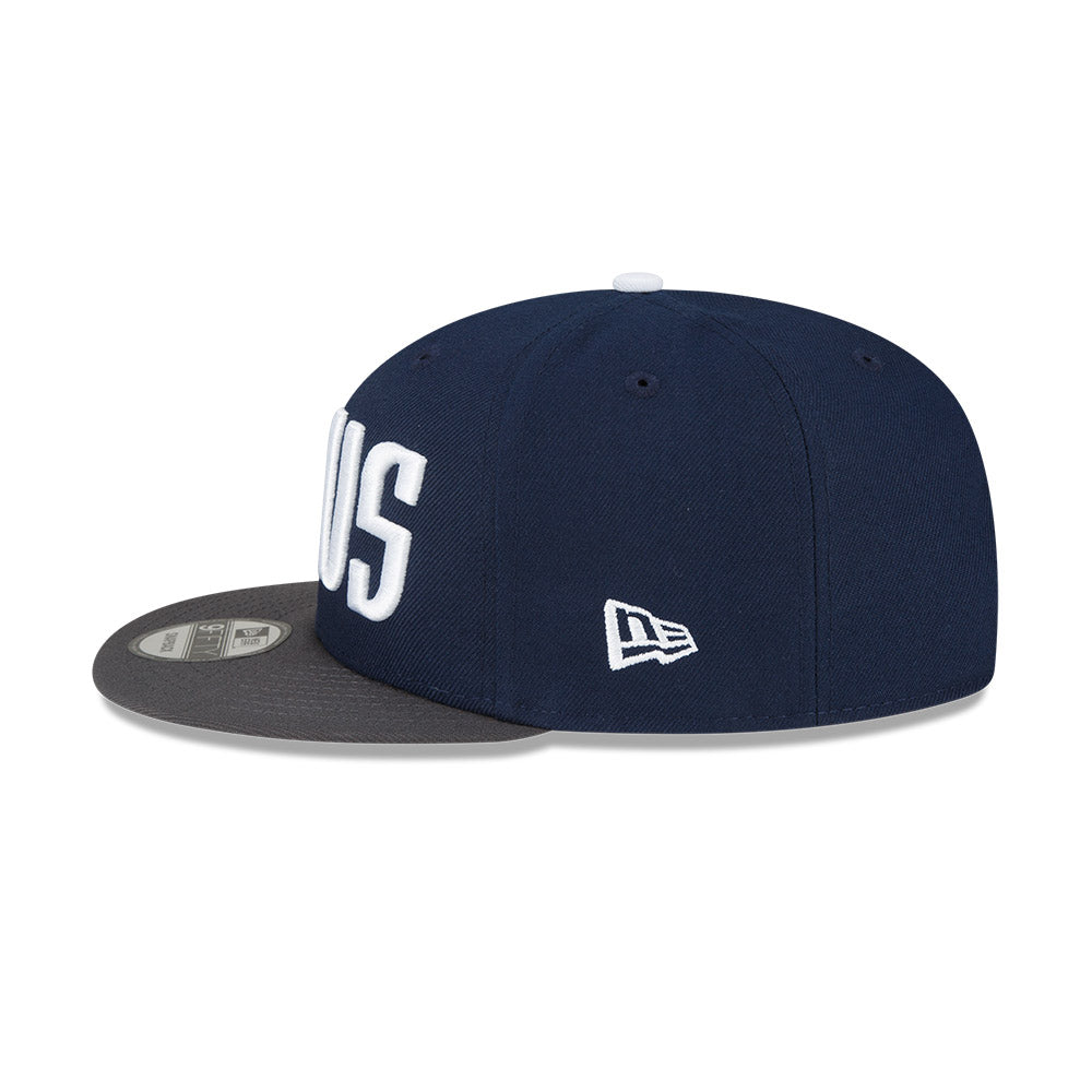 Dallas Mavericks New Era Jersey Hook Statement Edition 9FIFTY Snapback Hat - Navy/Gray