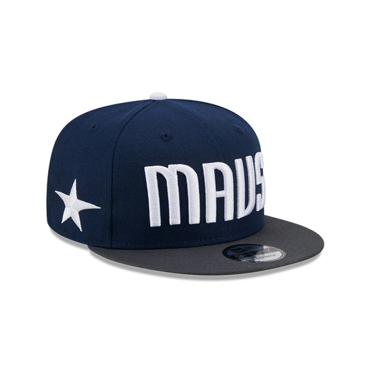 Dallas Mavericks New Era Jersey Hook Statement Edition 9FIFTY Snapback Hat - Navy/Gray