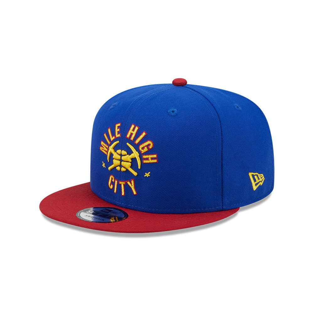 Denver Nuggets New Era Jersey Hook Statement Edition 9FIFTY Snapback Hat - Blue/Red
