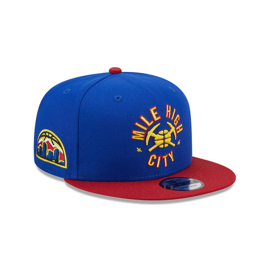 Denver Nuggets New Era Jersey Hook Statement Edition 9FIFTY Snapback Hat - Blue/Red