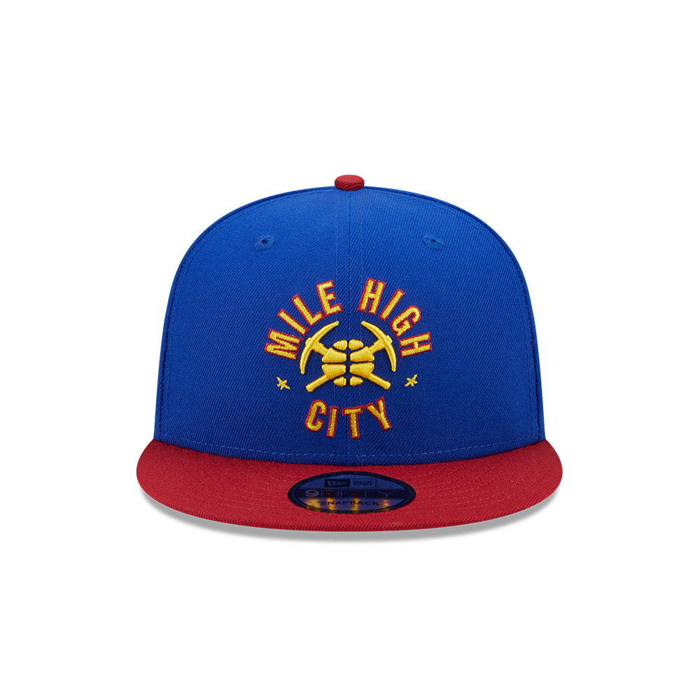 Denver Nuggets New Era Jersey Hook Statement Edition 9FIFTY Snapback Hat - Blue/Red