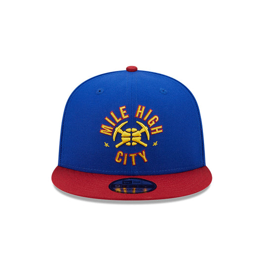 Denver Nuggets New Era Jersey Hook Statement Edition 9FIFTY Snapback Hat - Blue/Red