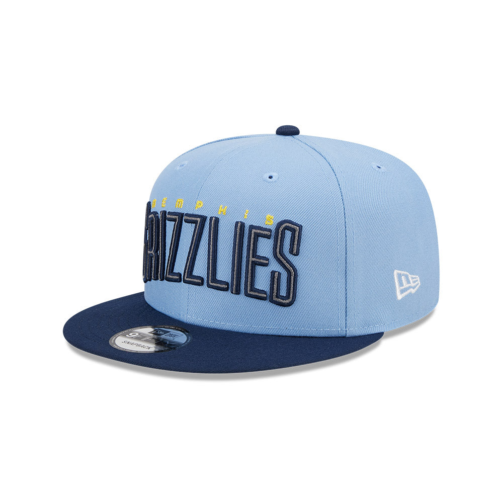 Memphis Grizzlies New Era Jersey Hook Statement Edition 9FIFTY Snapback Hat -Sky/Navy