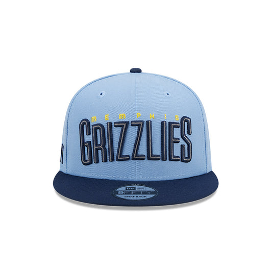 Memphis Grizzlies New Era Jersey Hook Statement Edition 9FIFTY Snapback Hat -Sky/Navy