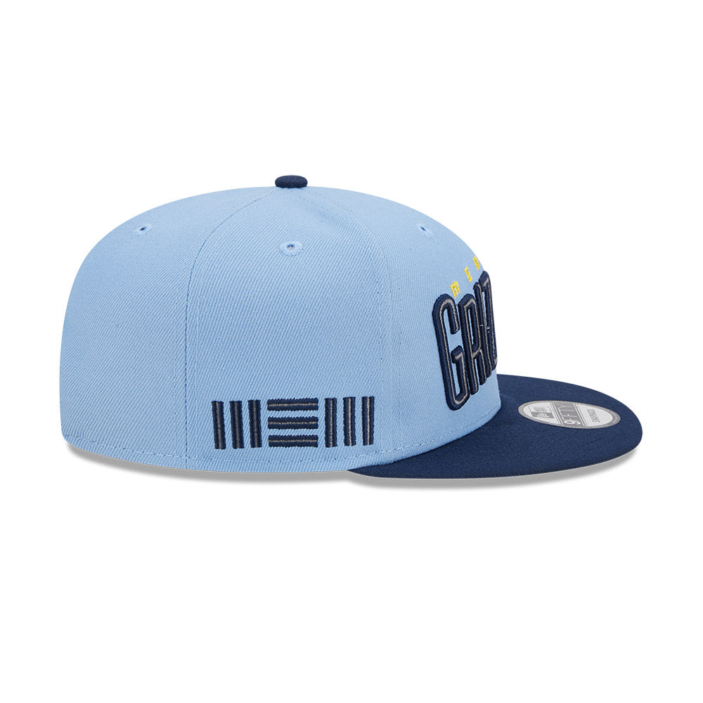 Memphis Grizzlies New Era Jersey Hook Statement Edition 9FIFTY Snapback Hat -Sky/Navy