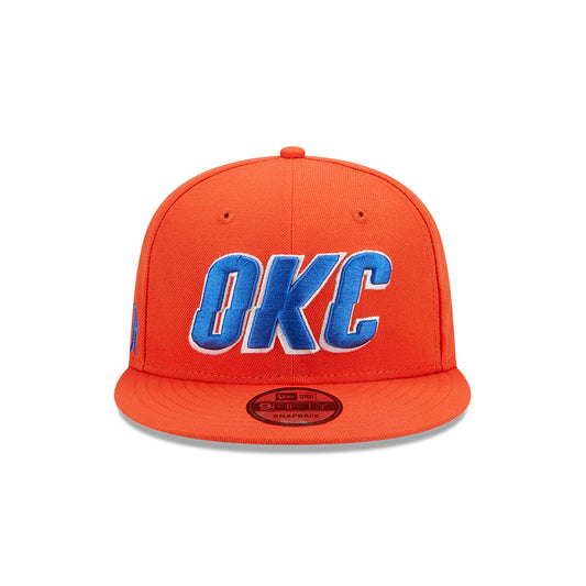 Oklahoma City Thunder New Era Jersey Hook Statement Edition 9FIFTY Snapback Hat -Orange