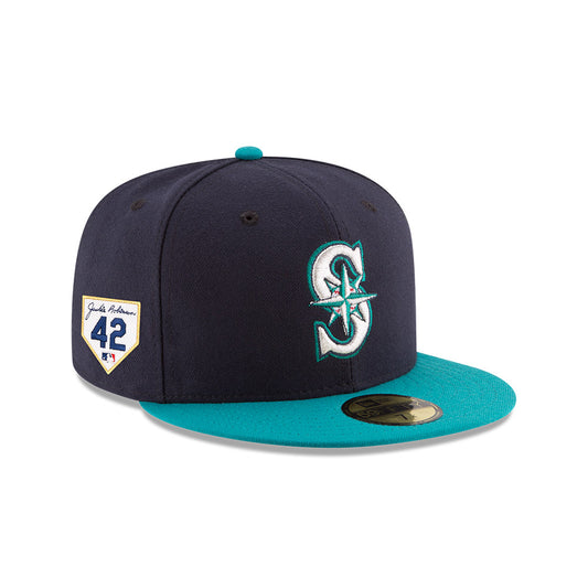 Seattle Mariners Alternate New Era 2024 Jackie Robinson Day 59FIFTY Fitted Hat - Navy/Teal