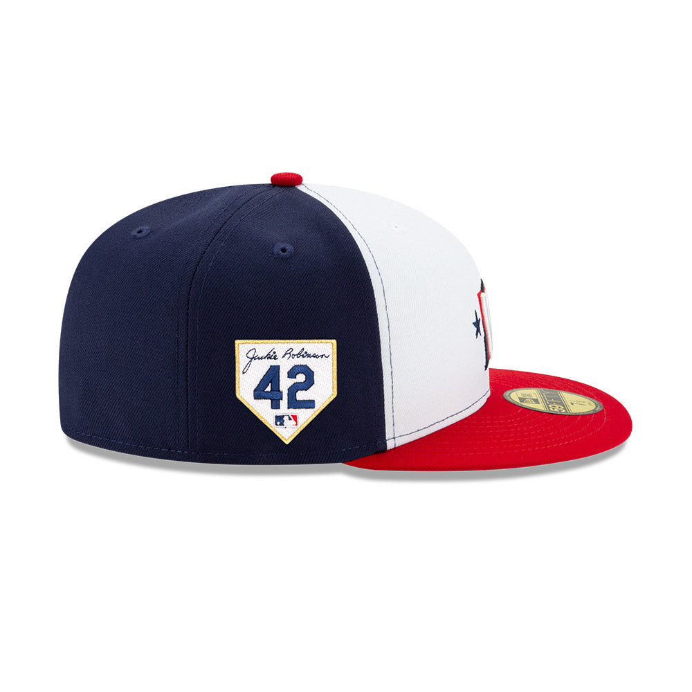 Washington Nationals Alternate 2 New Era 2024 Jackie Robinson Day 59FIFTY Fitted Hat - White/Red/Navy