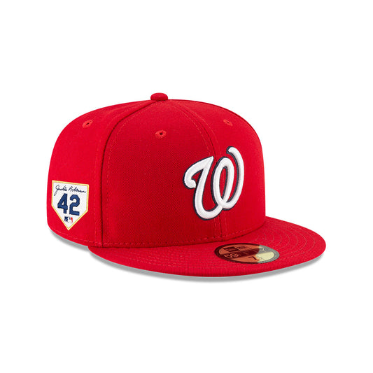 Washington Nationals Game New Era 2024 Jackie Robinson Day 59FIFTY Fitted Hat - Red