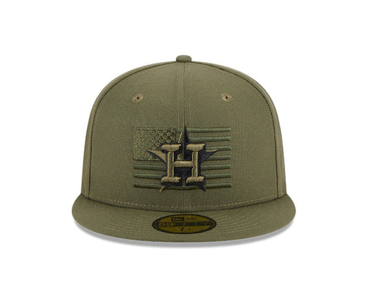 Houston Astros New Era 2023 Armed Forces Day On-Field 59FIFTY Fitted Hat - Olive