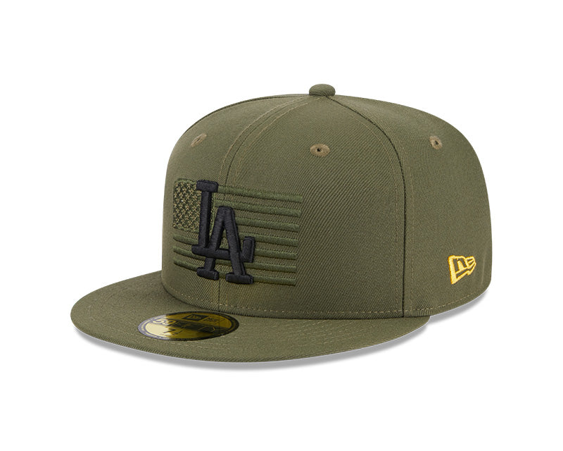 Los Angeles Dodgers New Era 2023 Armed Forces Day On-Field 59FIFTY Fitted Hat - Olive