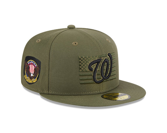 Washington Nationals New Era 2023 Armed Forces Day On-Field 59FIFTY Fitted Hat - Olive