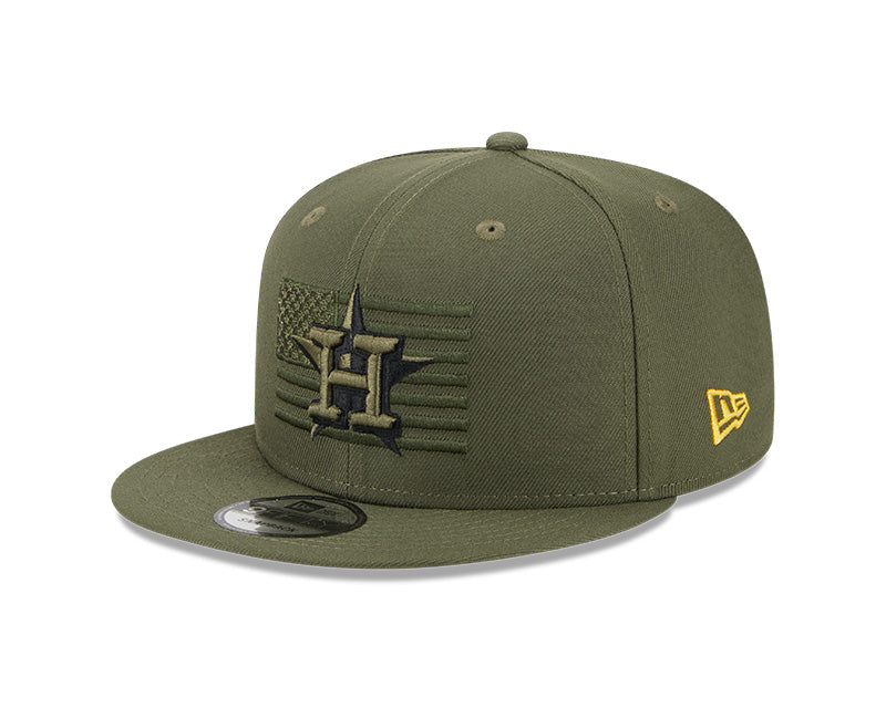 Houston Astros New Era 2023 Armed Forces Day 9FIFTY Snapback Hat - Olive