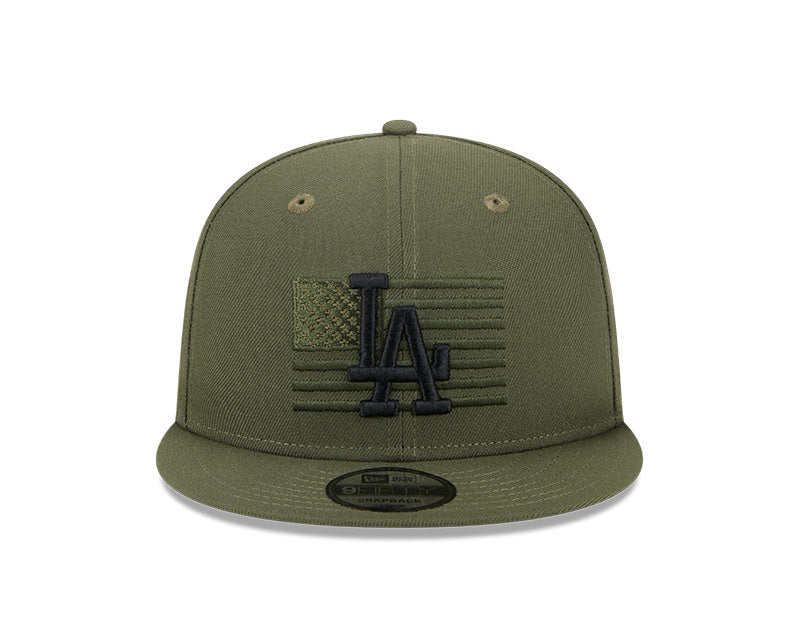 Los Angles Dodgers New Era 2023 Armed Forces Day 9FIFTY Snapback Hat - Olive